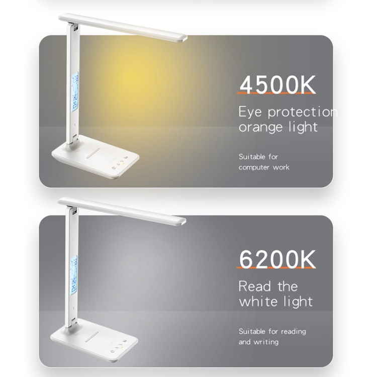 Yesido DS20 Multifunctional LED Desk Lamp Supports 10W Wireless Charging, EU Plug - Image 6
