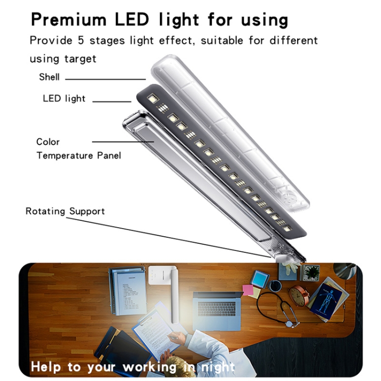 Yesido DS20 Multifunctional LED Desk Lamp Supports 10W Wireless Charging, EU Plug - Image 8