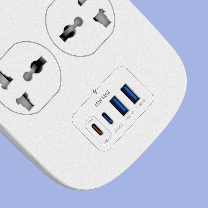 Ldnio SC4407C Newest Fast Charging Power Strip Fast Charging Power Strip Extension Socket - Image 4