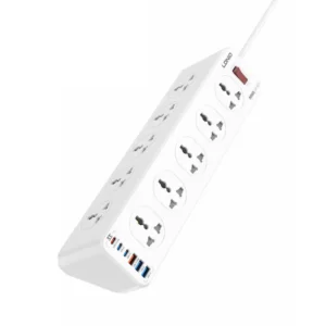 Ldnio SC10610C 10 Outlet Power Socket 10 Way / UK Plug / USB-C / USB-A / 2 Meters - White