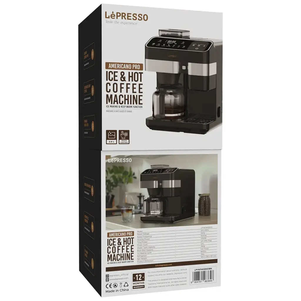 LePresso Americano Pro Ice & Hot Coffee Machine - Black - Image 2