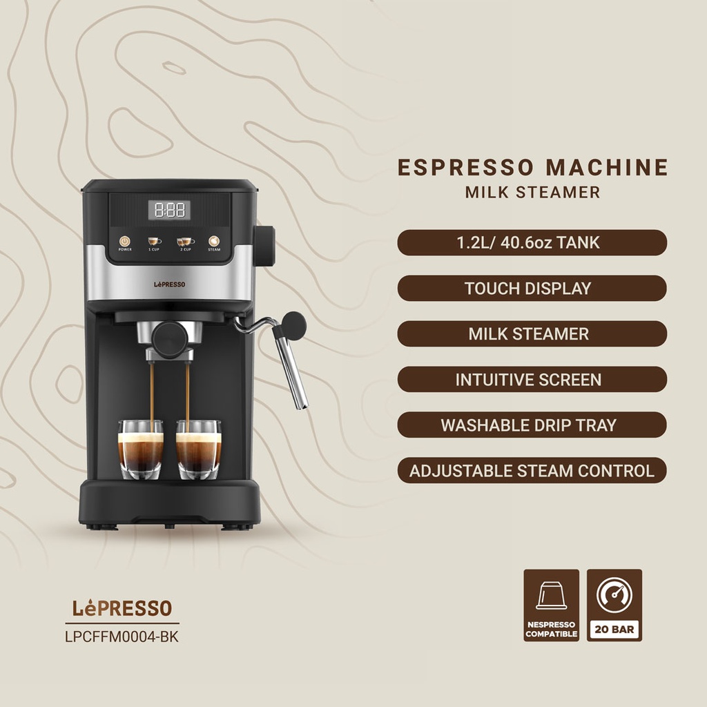 Lepresso Suprema Espresso Machine - Black - Image 3