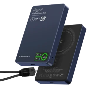 Powerology MagVolt 10000mAh Magnetic Power Bank - Blue