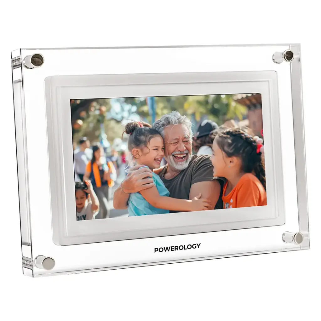 Powerology 7-Inch Smart Frame Digital Photo Display - White