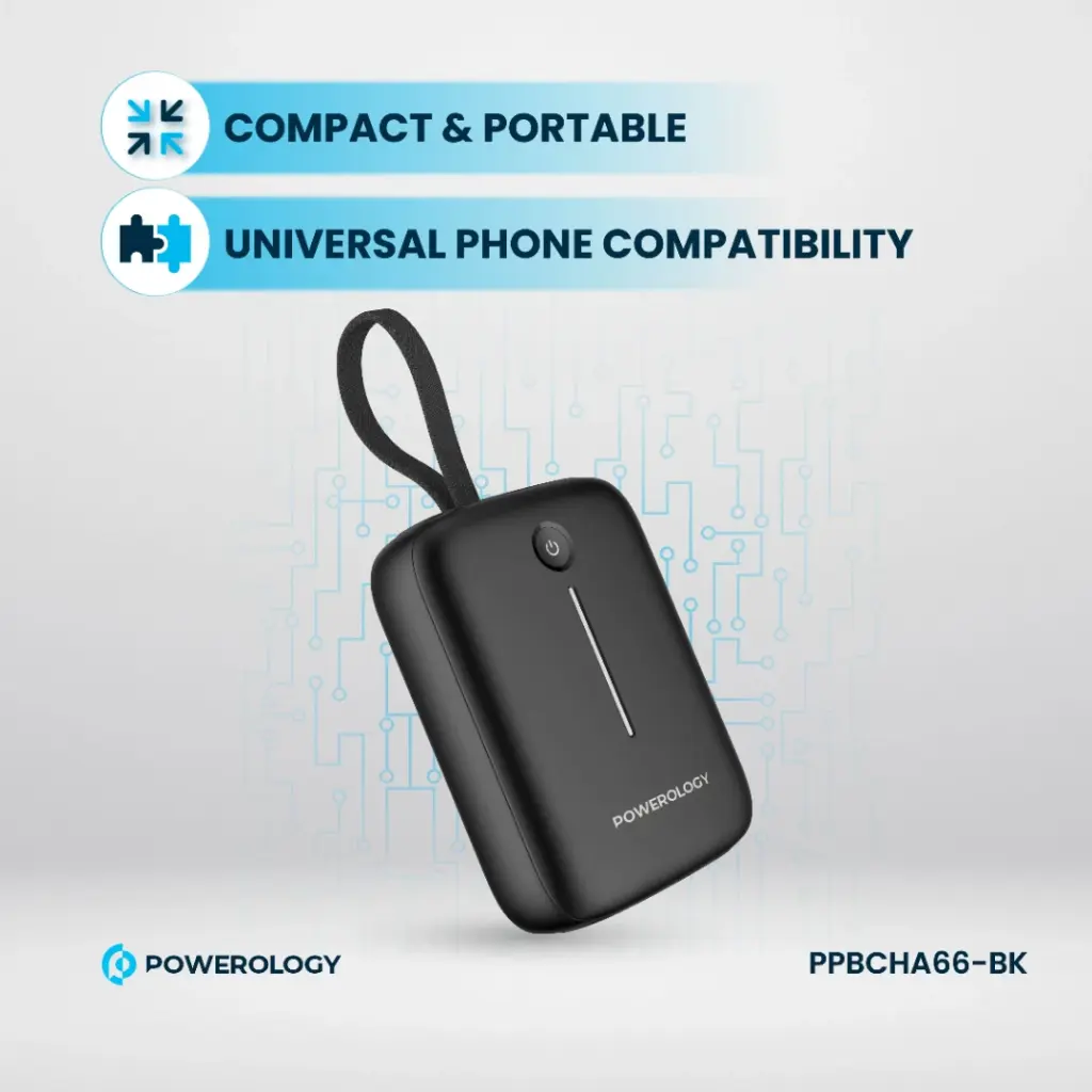 Powerology 10000mAh Power Bank - Black - Image 4
