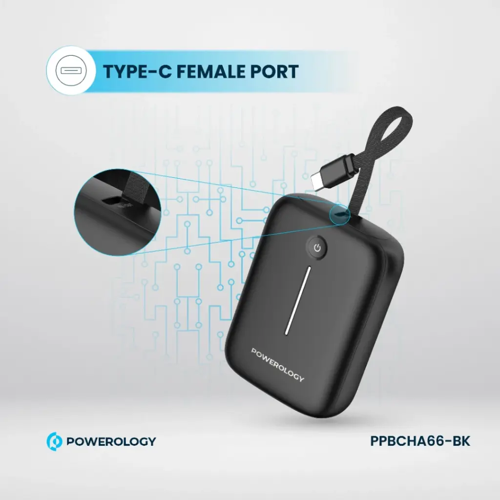 Powerology 10000mAh Power Bank - Black - Image 6