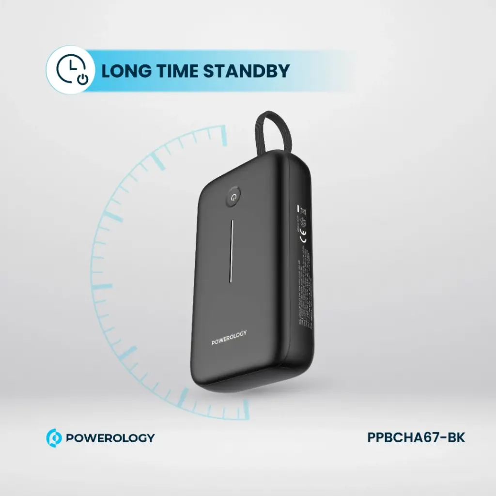 Powerology 20000mAh Power Bank - Black - Image 4