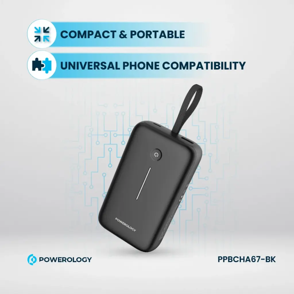 Powerology 20000mAh Power Bank - Black - Image 7