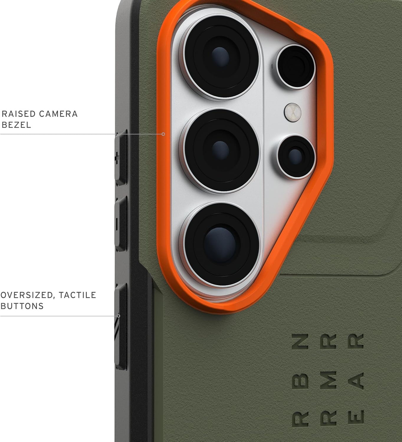 UAG Civilian With Magnet Case For Samsung Galaxy S26 Ultra - Olive Drab/Orange - Image 2