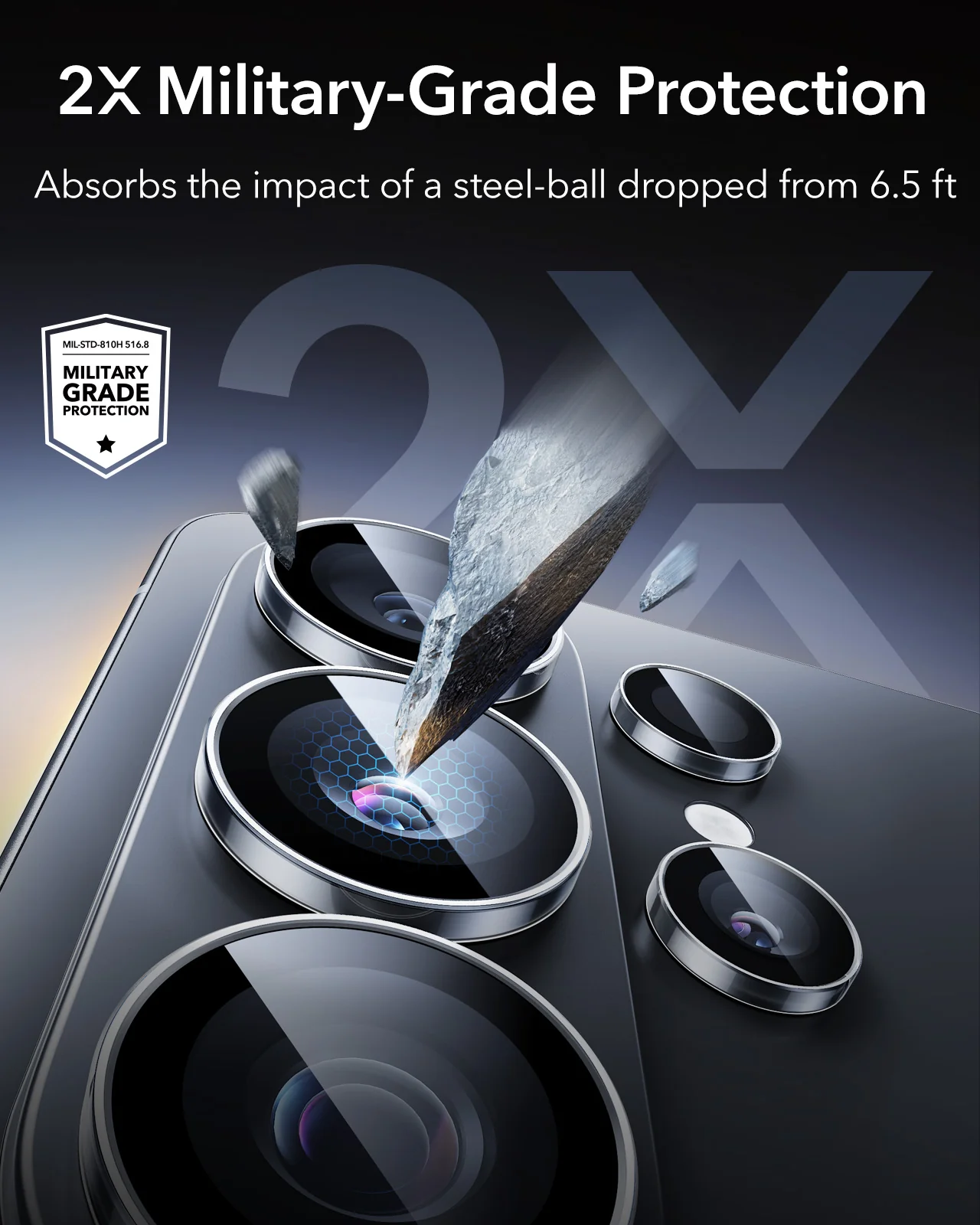 ESR Armorite Camera Glass Protectors For Samsung Galaxy S26 Ultra - Clear - Image 4