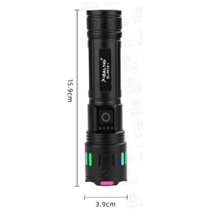 USB Rechargeable Flashlight 3000M LED Type-C - Image 6