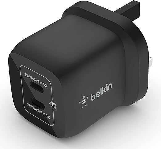 Belkin BoostCharge Pro GaN Dual Wall Charger 45W