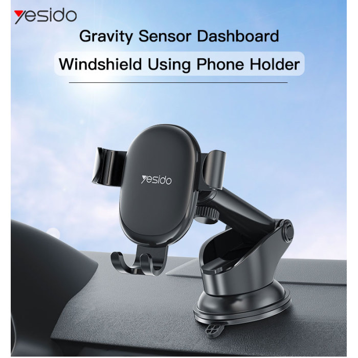 Yesido C120 Phone Holder Replaceable Base 360 Degree Flexible Universal Dashboard Car Mobile Phone Holder - Image 2