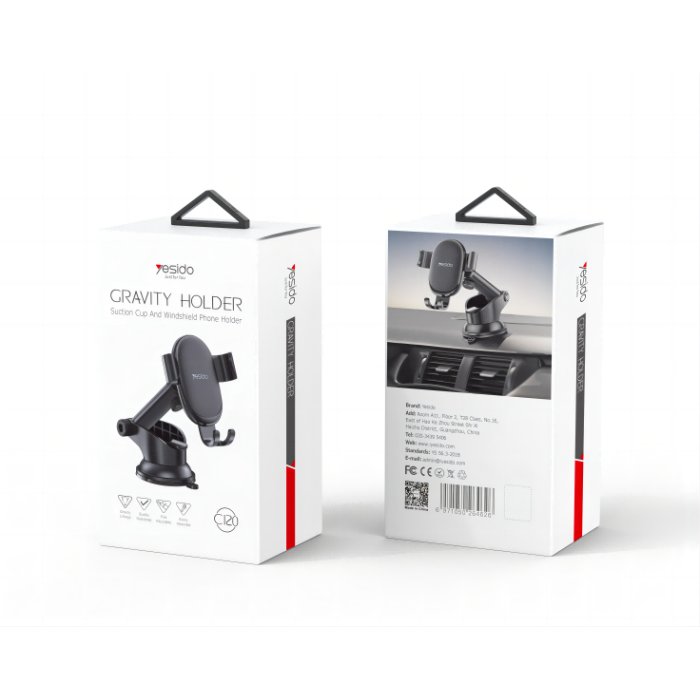 Yesido C120 Phone Holder Replaceable Base 360 Degree Flexible Universal Dashboard Car Mobile Phone Holder - Image 5