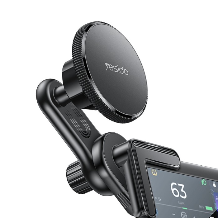 Yesido C213 360 Adjustable Built-in Base Locking Knob Floating Screen Snap-on Magnet (6pcs) Car Phone Holder