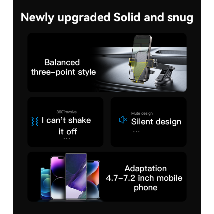 Yesido C267 360 Adjustable Silicone Non-slip Stretchable Suction Cup Press Phone Holder - Image 2