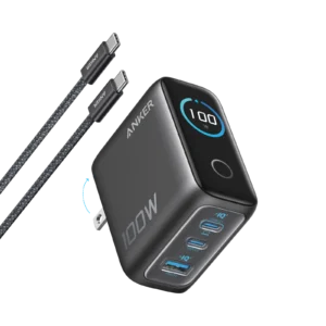 Anker Charger (100W, 3 Ports, Smart Display)