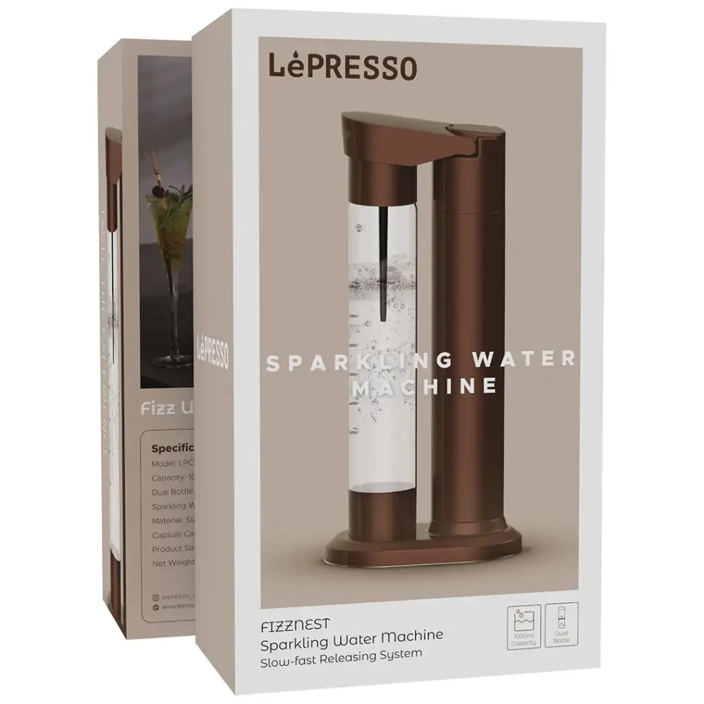 Lepresso Fizznest Sparkling Water Machine - Brown - Image 2