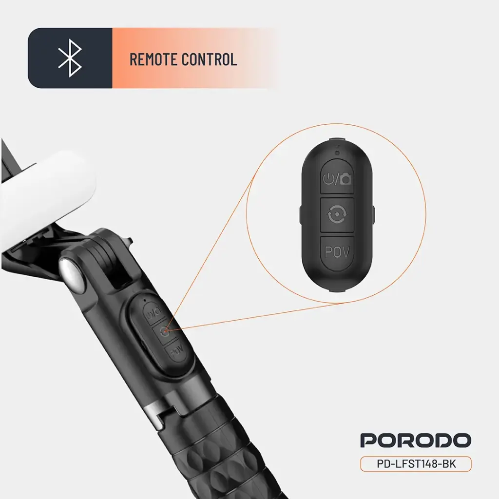 Porodo QuadBase Gimbal Stabilizer - Black - Image 3