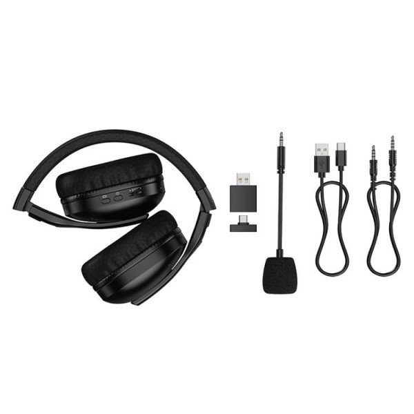 Hoco Magic Four-Mode Over-Ear Gaming Earphone, Black - W114 - Image 3