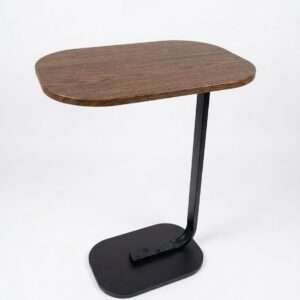 Mini Modern C-shaped side table - Brown