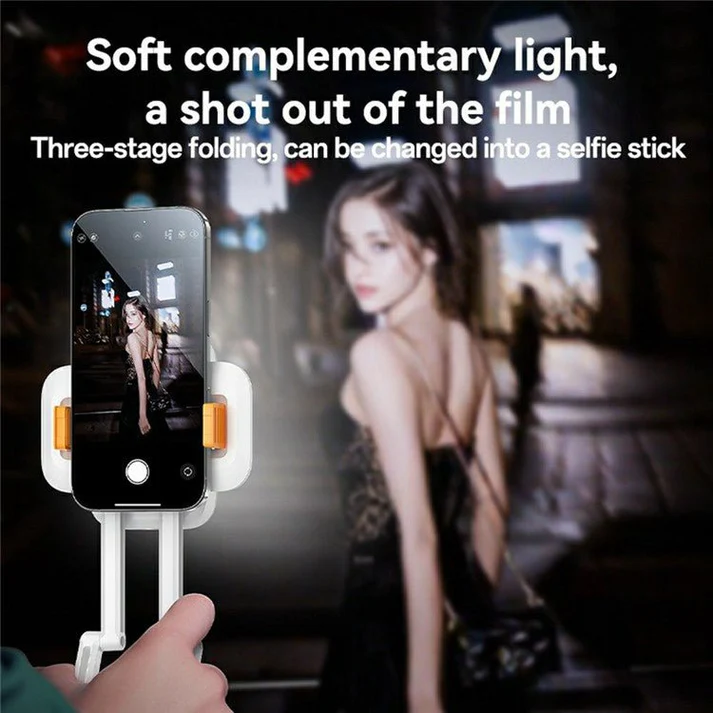 Yesido DH10 Pocket Light Stand – 3-in-1 Folding Phone Holder with Lighting - Image 3