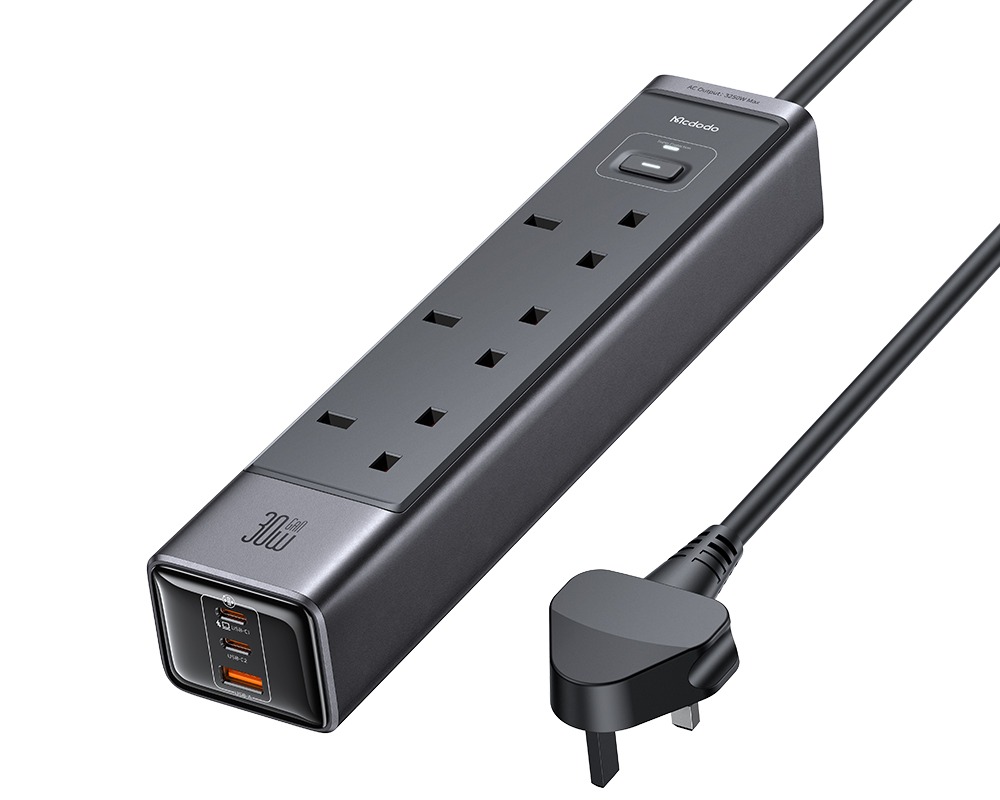 Mcdodo 6-in-1 30W GaN Surge Protection Power Strip