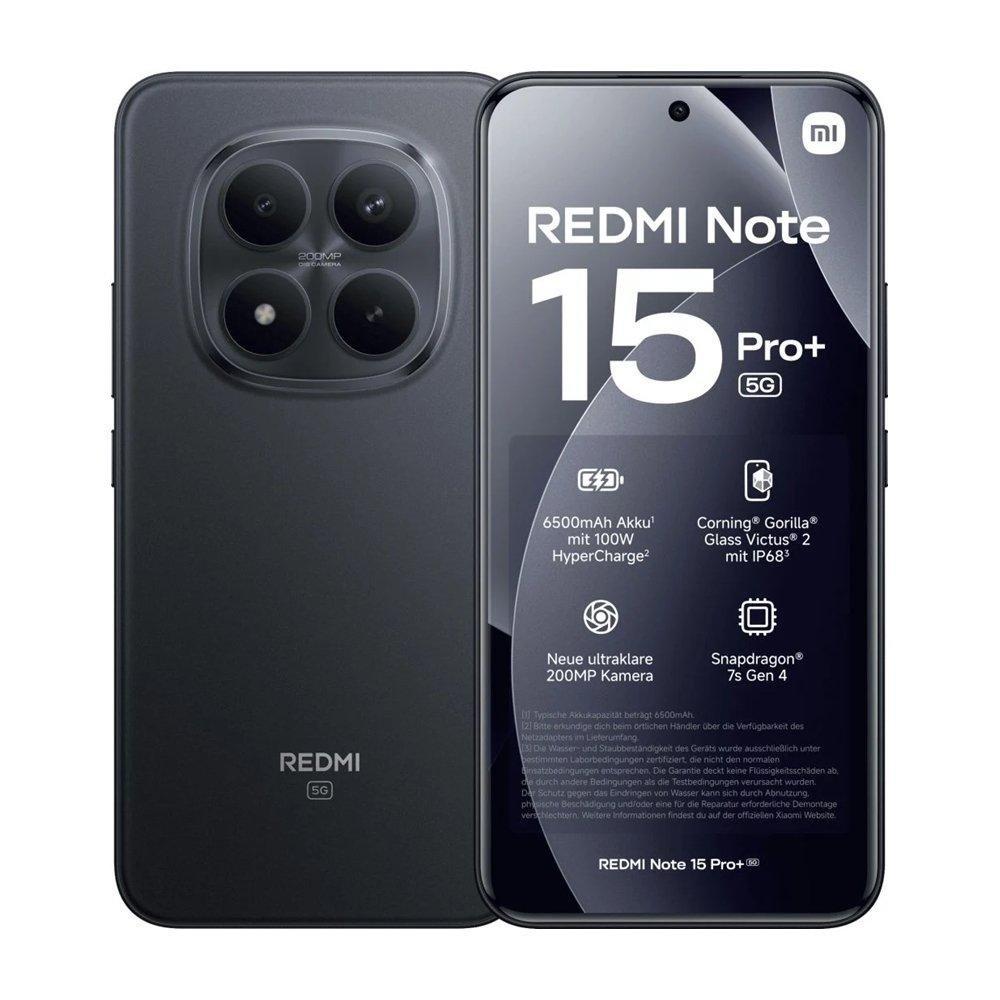 Xiaomi Redmi Note 15 Pro+ (12GB / 512GB) 5G Phone 6.83 AMOLED display – Black