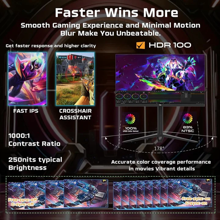 Twisted Minds 24" FHD IPS, 280 Hz, HDMI 2.1 Gaming Monitor - Black - Image 4