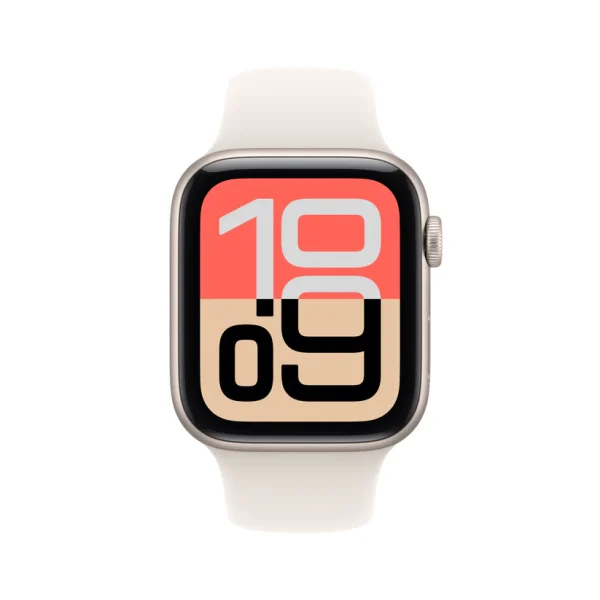 Apple Watch SE 3 GPS + Cellular 40mm Starlight Aluminium Case with Starlight Sport Band – S/M - Image 2