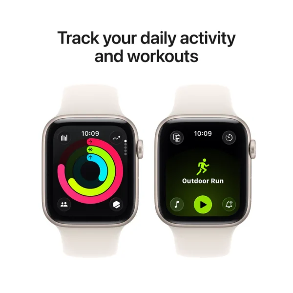 Apple Watch SE 3 GPS + Cellular 40mm Starlight Aluminium Case with Starlight Sport Band – S/M - Image 4