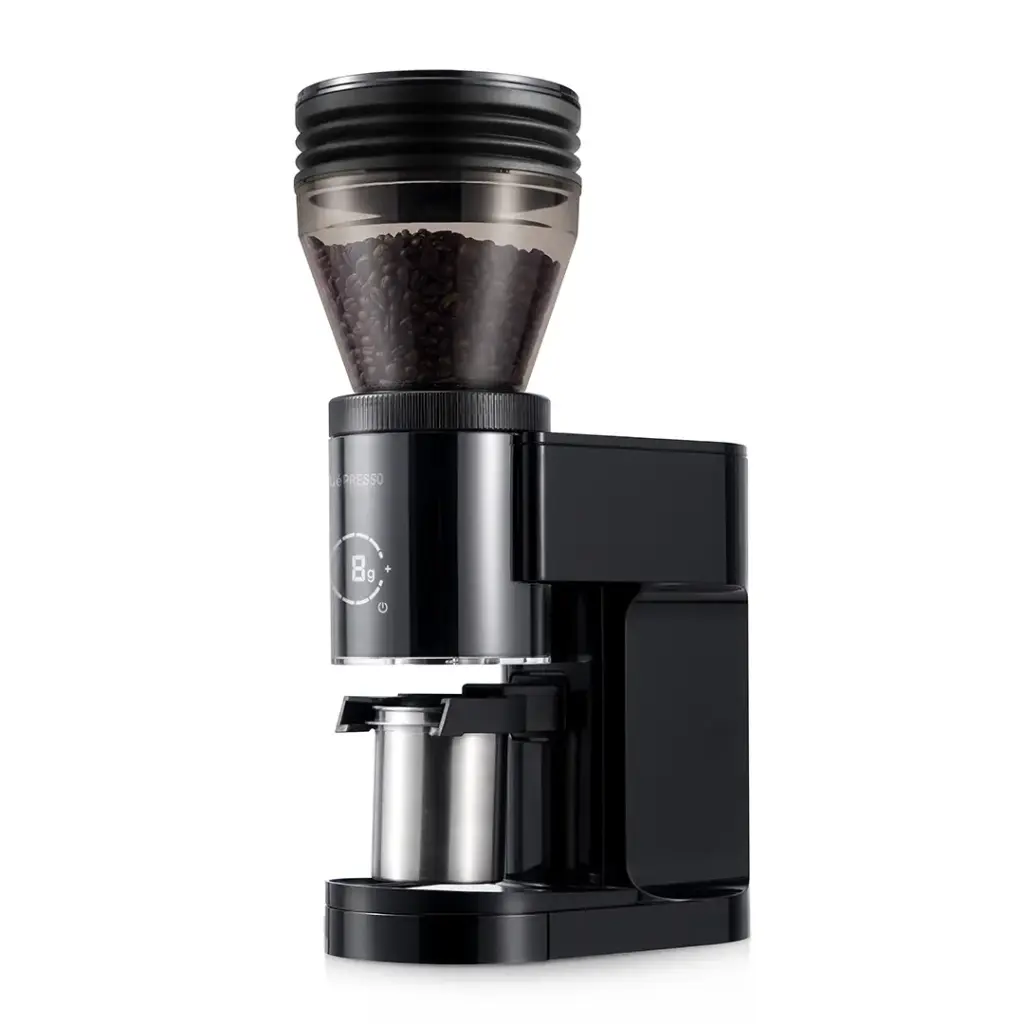 LePresso Grindeur Conical Burr Grinder with Digital Weight Control - Black