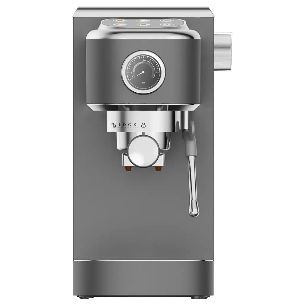 LePresso Hot & Cold Espresso Maker with Steam Wand and Pressure Gauge - Gray - Image 4