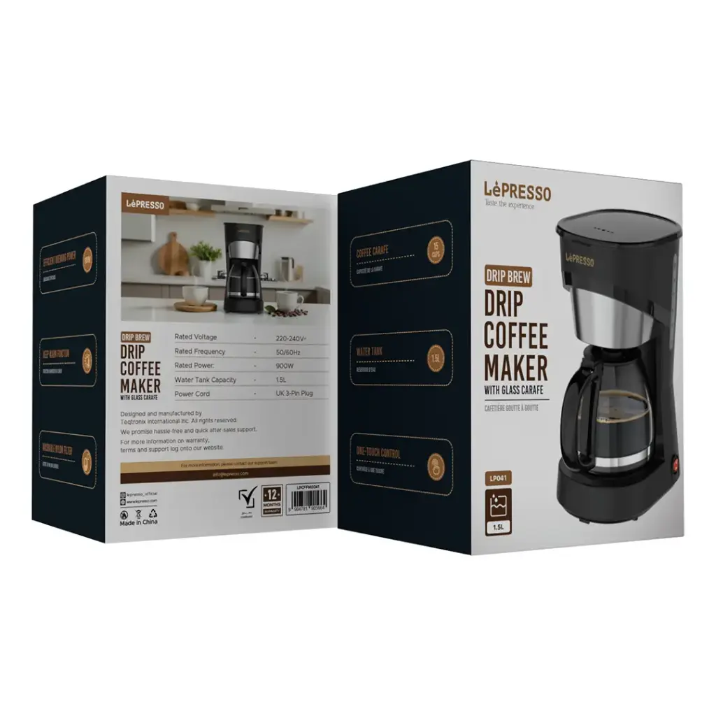 Lepresso Drip Coffee Maker - Black - Image 4