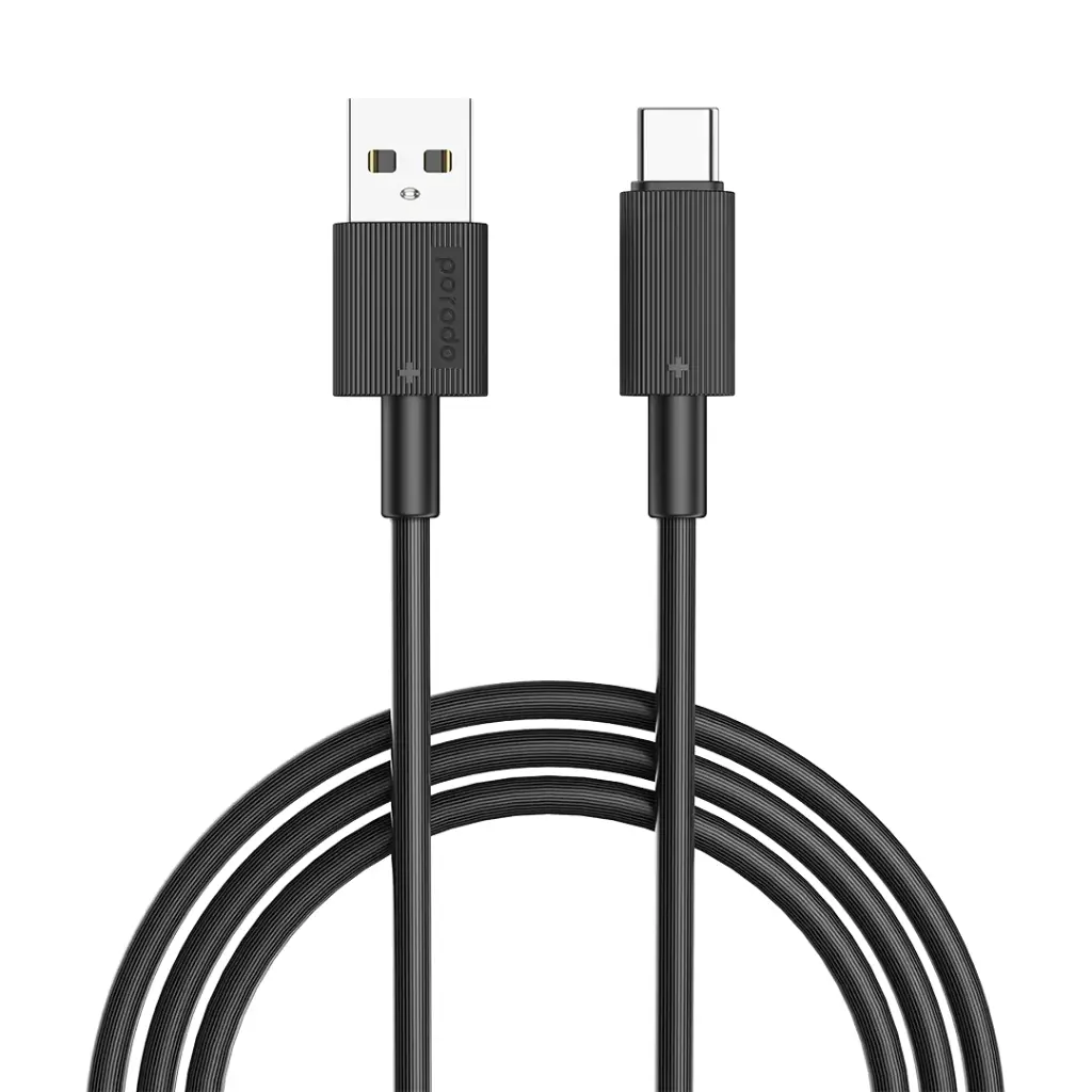 Porodo USB-A to USB-C Durable Charging Cable - Black