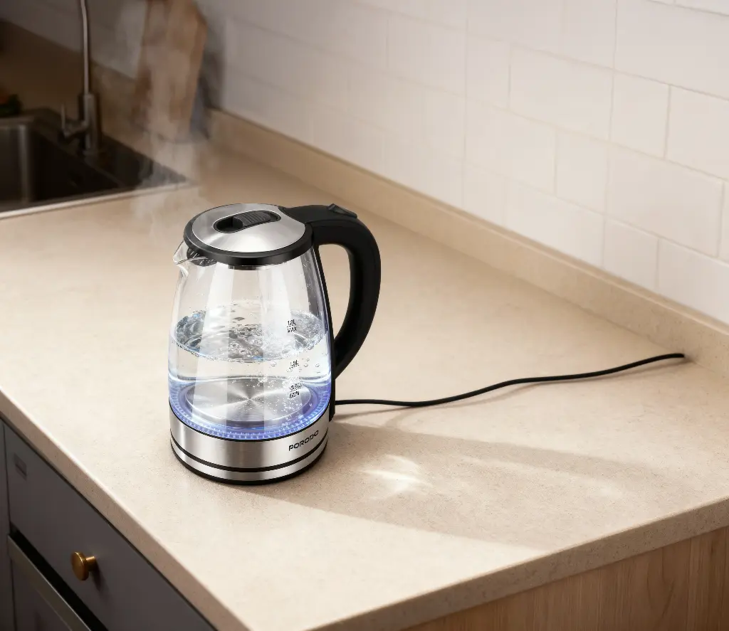 Porodo Pyro Electric Glass Kettle - Clear - Image 3