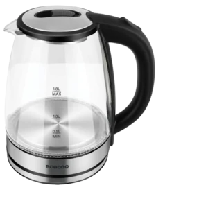 Porodo Pyro Electric Glass Kettle - Clear