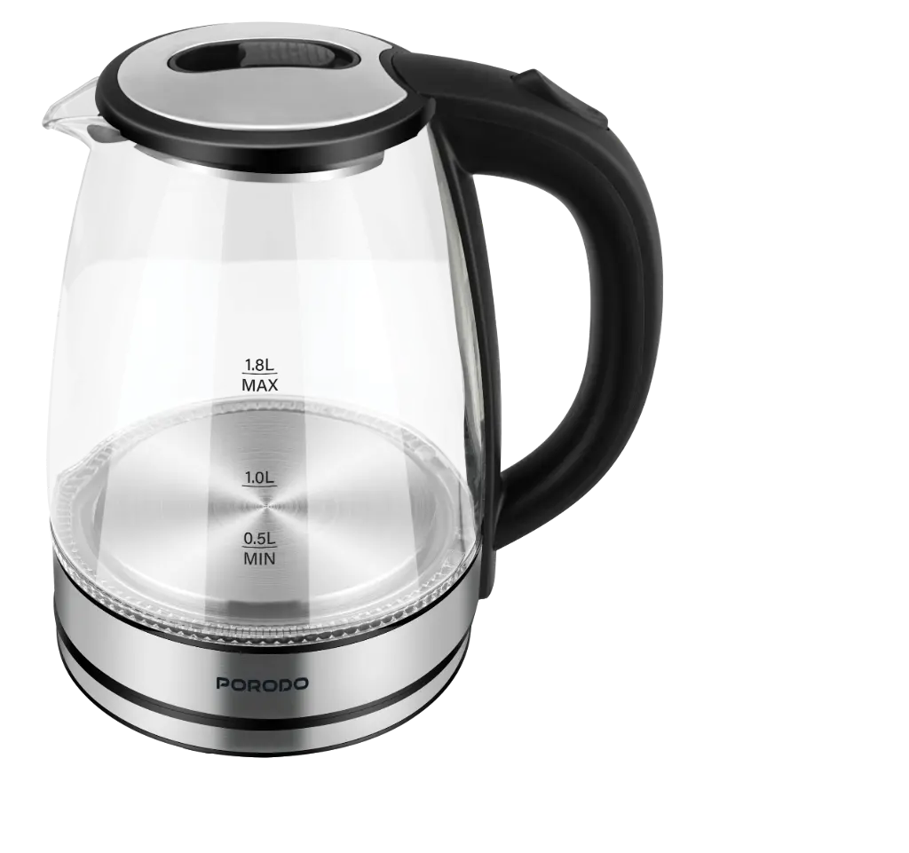 Porodo Pyro Electric Glass Kettle - Clear