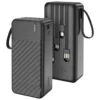 Porodo Piano 30000mAh Power Bank with Integrated Cables - Black