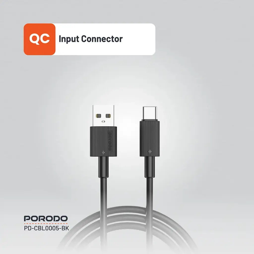 Porodo USB-A to USB-C Durable Charging Cable - Black - Image 9