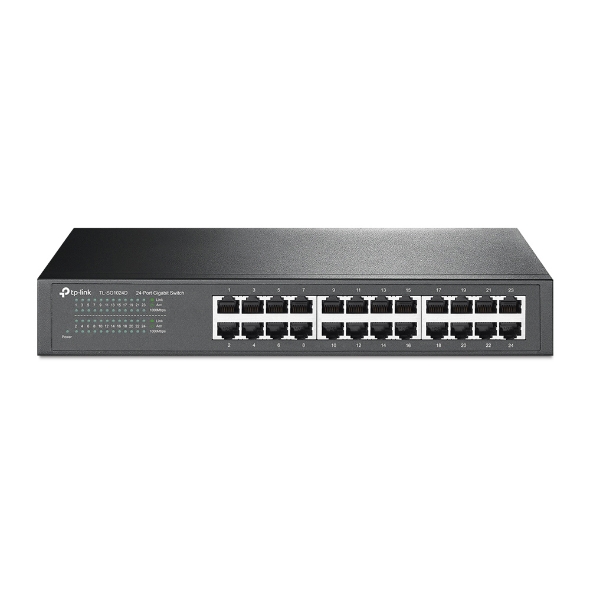 TP-Link Gigabit Switch Unmanaged Rack Mount - 24 Port / RJ- 45 / 48 Gbps