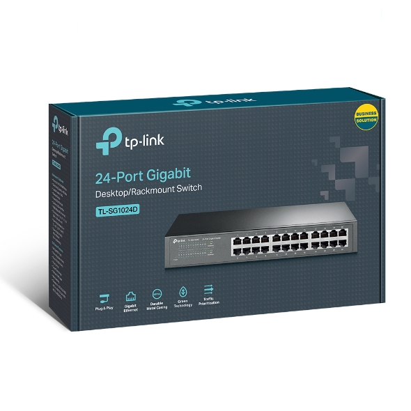 TP-Link Gigabit Switch Unmanaged Rack Mount - 24 Port / RJ- 45 / 48 Gbps - Image 4
