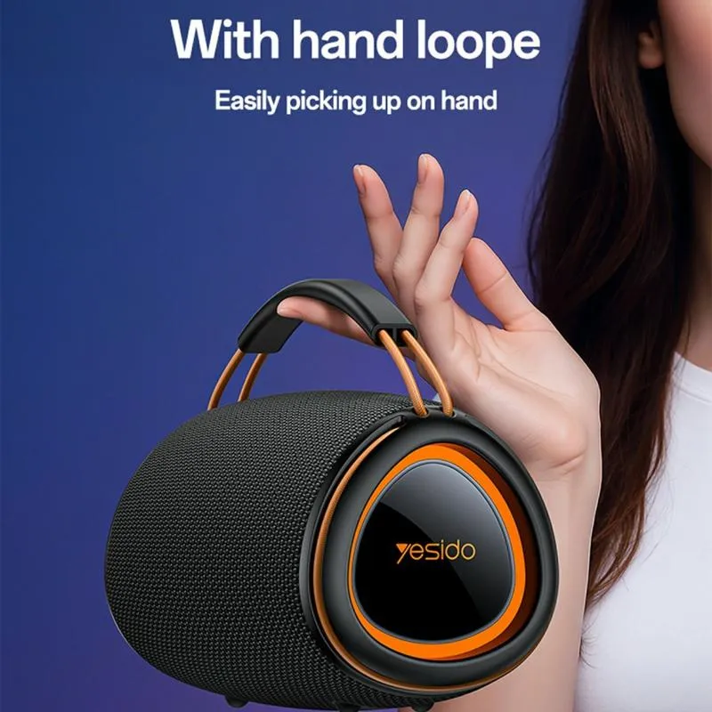 Yesido YSW39 Portable Bluetooth Speaker with Subwoofer & RGB - 20W - Black - Image 3
