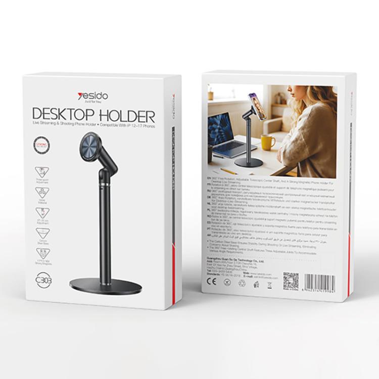 Yesido C303 Desktop Magnetic Shooting Live Streaming Stand - Black - Image 6