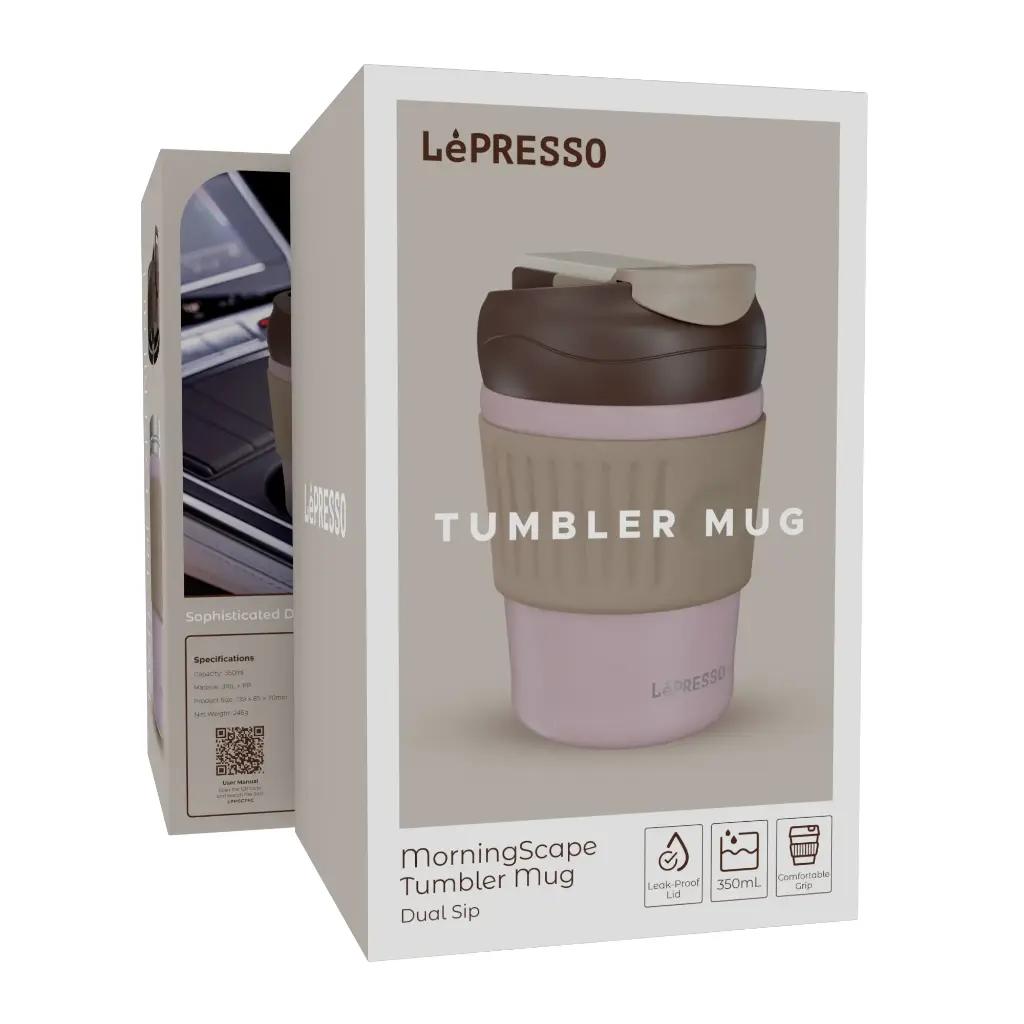 Lepresso Morningscape Tumbler Mug Dual Sip - Pink - Image 2