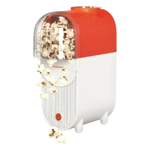Porodo Lifestyle Popper Hot Air Popcorn Maker with Measuring Cup - White & Orange