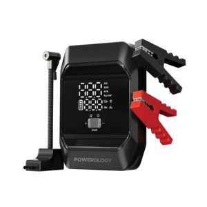 Powerology InflateBoost Jump Starter Air Compressor - Black