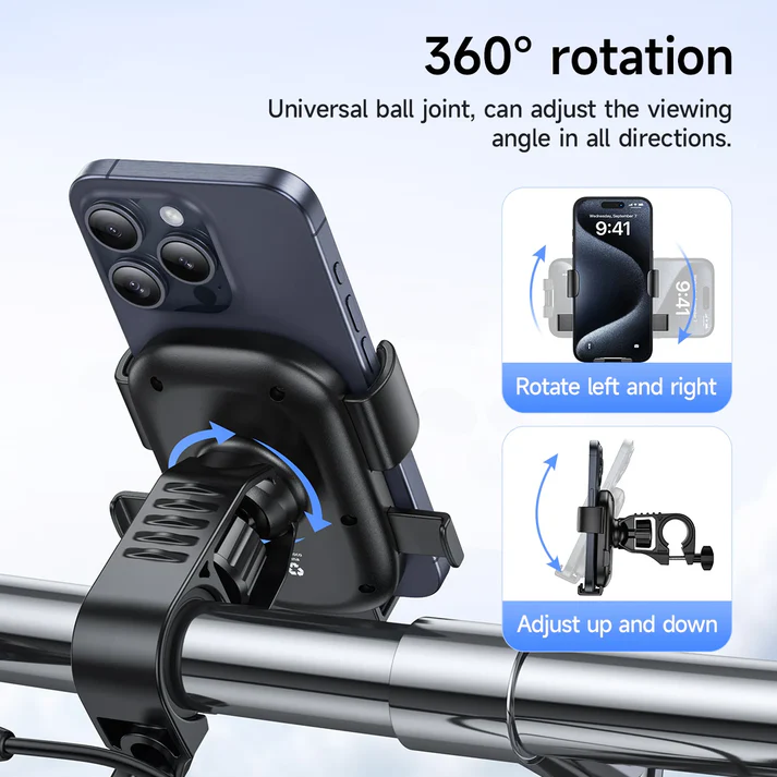 HOCO H85 360° Bicycle & Motorcycle Phone Holder - Image 6