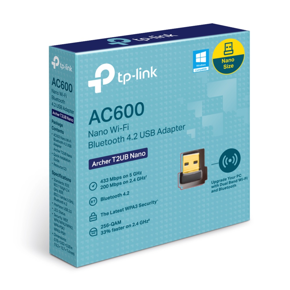 TP-Link T2UB Nano AC600 WiFi Bluetooth USB Adapter