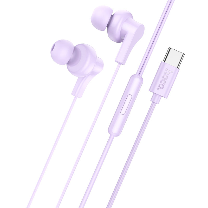 Hoco Wired earphones Type-C M114 Jia with mic - Purple